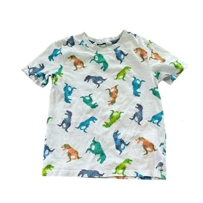 H&M Multicolored Dinosaur Print Boys T-Shirt Size 4-6 - Image 1 of 4