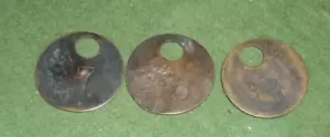 Lote 3 fichas vintage de latón para minas de carbón - Imagen 1 de 1