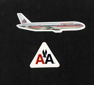 American Airlines Lote de 2 Imanes Boeing 777 Triángulo AA Refrigerador Nuevo de Lote Antiguo - Imagen 1 de 2