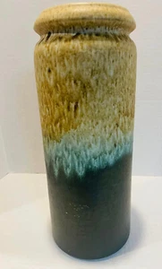 Vintage Scheurich W Germany Kunstkeramik Vase 217-42 braun, beige, avocado grün - Bild 1 von 8
