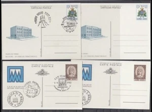 SAN MARINO 1982 & 1983 300L POSTAL STATIONERY POSTCARDS (x4) (ID:395/D49831) - Picture 1 of 1