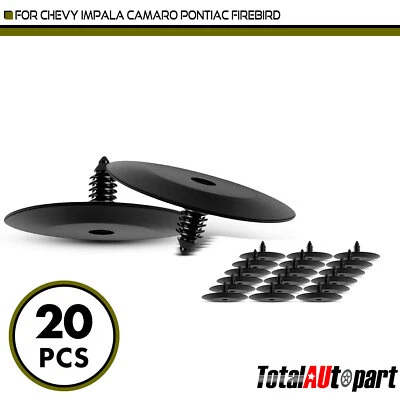 20 piezas clips de retención de aislamiento de capó para Chevrolet Camaro Pontiac 7,94 mm nailon Foto 1 de 4