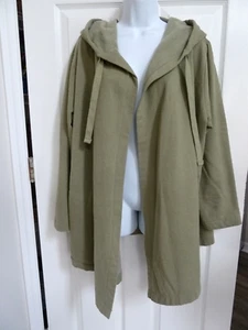 EDDIE BAUER Sz 2XL Long Sleeve Open Front Hoodie Sweatshirt Asymetrical Hem - Picture 1 of 3
