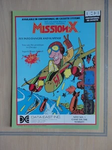 Mission X Video Arcade Machine Flyer Original Magazine Pull Out Ad Vers 2 - Bild 1 von 1