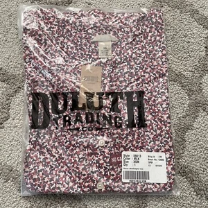 DULUTH TRADING NWT Wrinklefighter Speckled Print Tunic Blouse Long Sleeve XS - Picture 1 of 5