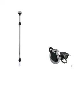 Relaxn Anchor Light with Round Base, LED Telescopic LGE 360 Degree Plug-In White - Foto 1 di 4