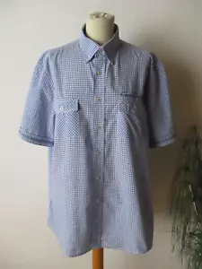 Casa Moda Herren Hemd Gr. 41-42 blau-weiß kariert 1/2 Arm - Bild 1 von 4