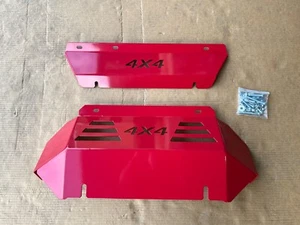 Bash Plates 3mm 2PC Red for Toyota Hilux 2015+ SR SR5 N80 Sump Guards Steel 4x4 - Picture 1 of 12