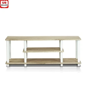 No Tool 3-Tier Entertainment TV Stand Storage Rack Quick Assembly Durable Unit - Picture 1 of 4