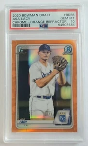 Asa Lacy 2020 Bowman Chrome Draft Orange Refractors #BD88 #12/25 RC PSA 10 - Picture 1 of 8