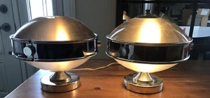 MCM SPACE AGE UFO Table LAMPS PAIR! Vintage Sputnik * Read - Picture 1 of 12