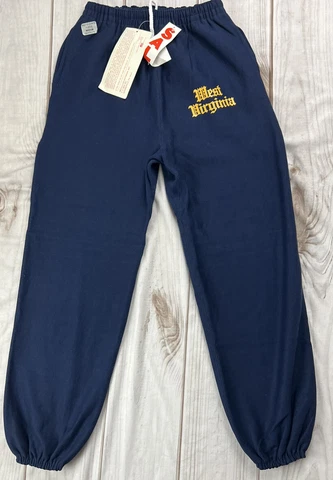 Vintage 90s Medallion Sportswear West Virginia University Sweatpants USA Sz. M Cover