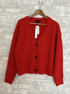 Sanctuary NWT Size L Red Knit Sweater Cardigan Button Down V-Neck Long Sleeve - Picture 1 of 8