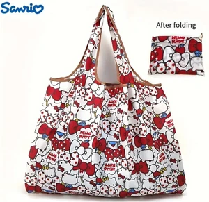 Hello Kitty Red Bow Foldable Shopping Tote – Waterproof & Reusable - Picture 1 of 2