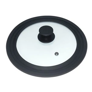 12x Tapa Universal 24/26/28cm de Olla la Cacerola Vidrio Cubierta Silicona - Imagen 1 de 1