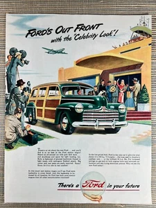 Ford Super Deluxe Station Wagon V8 Airport 1946 Oldtimer Printanzeige - Bild 1 von 1