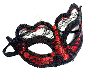 Lace Sexy Halloween Eye Mask Fancy Dress Costume Masquerade Vampire Devil - Picture 1 of 2