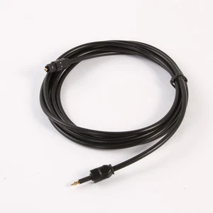 2m Toslink 3.5mm Digital Optical Audio Cable SPDIF Fiber Round Square Plug black - Picture 1 of 3