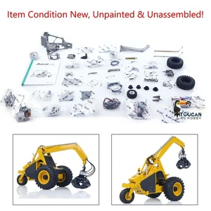 Unassembled Kit Metal 1/14 Hydraulic Log Loader AOUE 225A Sugarcane Grabber Car - Picture 1 of 12