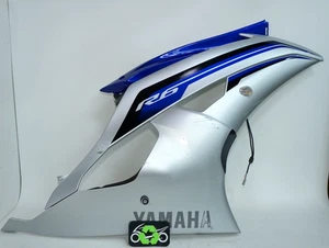 2016 08-16 YAMAHA YZF R6 Right Side Fairing Cover Plastic GRAY Blue 308659 OEM - Picture 1 of 12