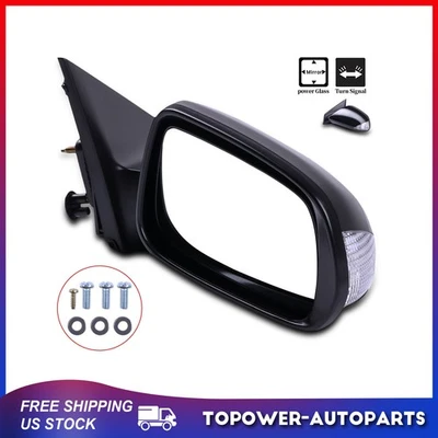 Espejo retrovisor eléctrico con luz de señal de giro lateral para 05-10 Scion tC negro Foto 1 de 4