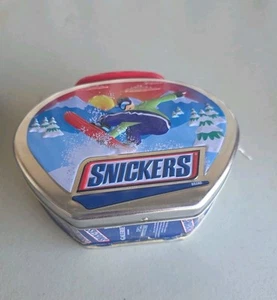 2003 Snickers Winter Tin Collectable Snowboard Metal Tin Box with Handle &Latch - Picture 1 of 3