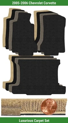 Juego de alfombrillas de lujo personalizadas para Chevrolet Corvette 2005-2006 (3 piezas) #GP1 Foto 1 de 4