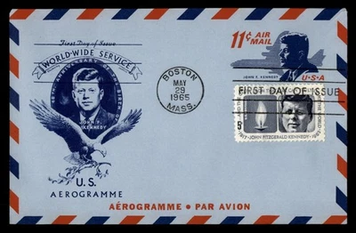 Mayfairstamps US FDC 1965 World-Wide Service U.S. Aerogramme First Day Cover aau - Image 1 of 2
