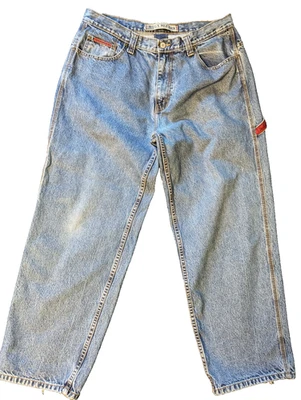 US Polo Assn Baggy Jeans Men’s 36x30 Y2K Wide Leg Carpenter Denim Distressed - Image 1 of 4