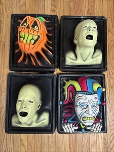 VTG Halloween Marino 3D DARK ILLUSIONS Pumpkin Jester Screaming Man Sign 18x14” - Picture 1 of 24