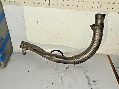 Harley Panhead FL FLH Duo Glide OEM escape dianteiro, conector de tubo e braçadeira - Imagem 1 de 4