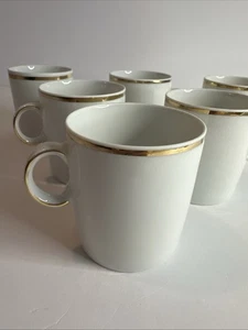 Vintage Favolina Made In Poland 6er Set Expresso Becher Tassen Goldrand - Bild 1 von 15
