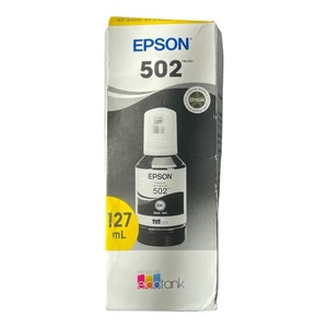Epson EcoTank T502 120-S Genuine Black Ink, 127 mL New in Damaged Box - Picture 1 of 2