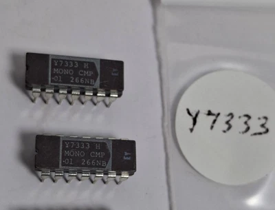 (Lote de 2) PMI/Mono CMP IC DIP14 PIN Y733 H 01 266NB/NOS/De colección Raro Obsoleto Foto 1 de 4