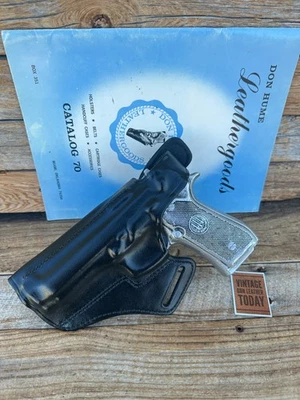 Don Hume Black Leather Cross Holster For Beretta 92 92F 92G 92S 92SB 96 96D - Image 1 of 2