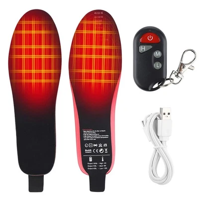 2 x heated insoles shoe insoles heating soles heated with remote control - Image 1 of 4