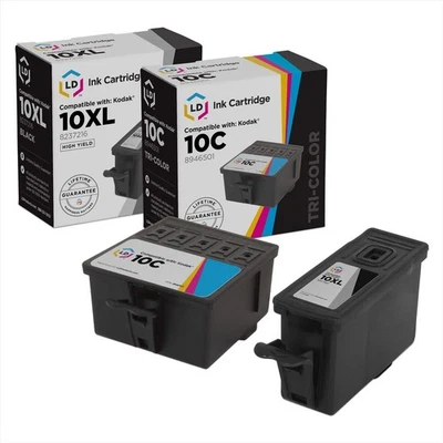 LD For Kodak #10XL 2pk Ink 8237216 HY Black 8946501 Color Cartridge - Image 1 of 4