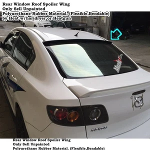 ShSpd 229VO Rear Window Roof Spoiler Wing Fits 2003~2008 Mazda 3 Axela BK Sedan - Picture 1 of 12