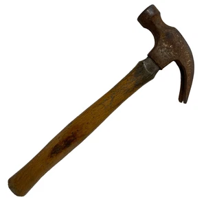 Martello artiglio senza marchio 18 once Faccia liscia con manico in legno 12,5" per ricambi - Foto 1 di 3