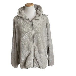 ZYIA Active Damen Jacke Größe XL Sherpa Full Zip Storm Gray mit Kapuze - Bild 1 von 9