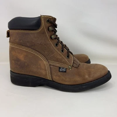 Botas Justin Junior Kiltie Marrón Juvenil Talla 5D / Mujer’s 6.5 Foto 1 de 4