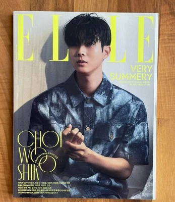 Korean Elle Magazine  July 2021  Choi Woo Sik Lee Dongwook Juyeon IU Minju - Image 1 of 2