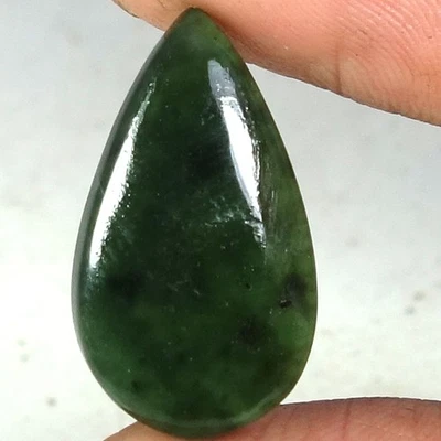 Piedras preciosas sueltas cabujón pera jade verde 100 % natural 10,00 quilates 13 x 23 x 04 mm Foto 1 de 3