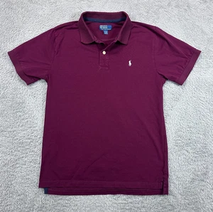 Polo Ralph Lauren Polo Shirt Mens Medium Red Maroon Short Sleeve Golfing Causal - Picture 1 of 8