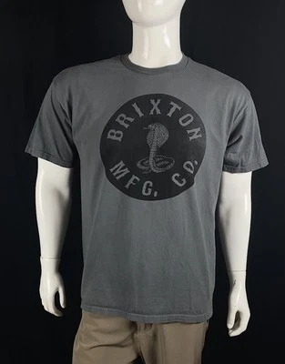Camiseta BRIXTON Cobra Frontal Gráfico Gris, Grado A, Para Hombre Talla Grande Foto 1 de 4