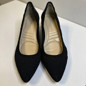 Adrienne Vittadini Faro schwarze Damen-Strickpumps Größe 7/2 "eckiger Absatz bequem - Bild 1 von 7