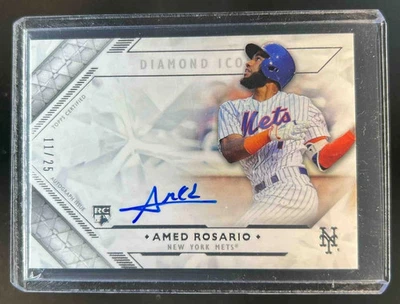 2018 Topps Diamond Icons Amed Rosario Auto RC Rookie #11/25 Mets - Image 1 of 2
