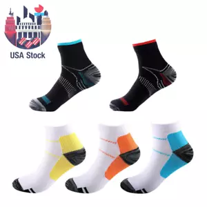 US Stock Compression Socks Arch Ankle Plantar Fasciitis Running Support Unisex - Picture 1 of 17