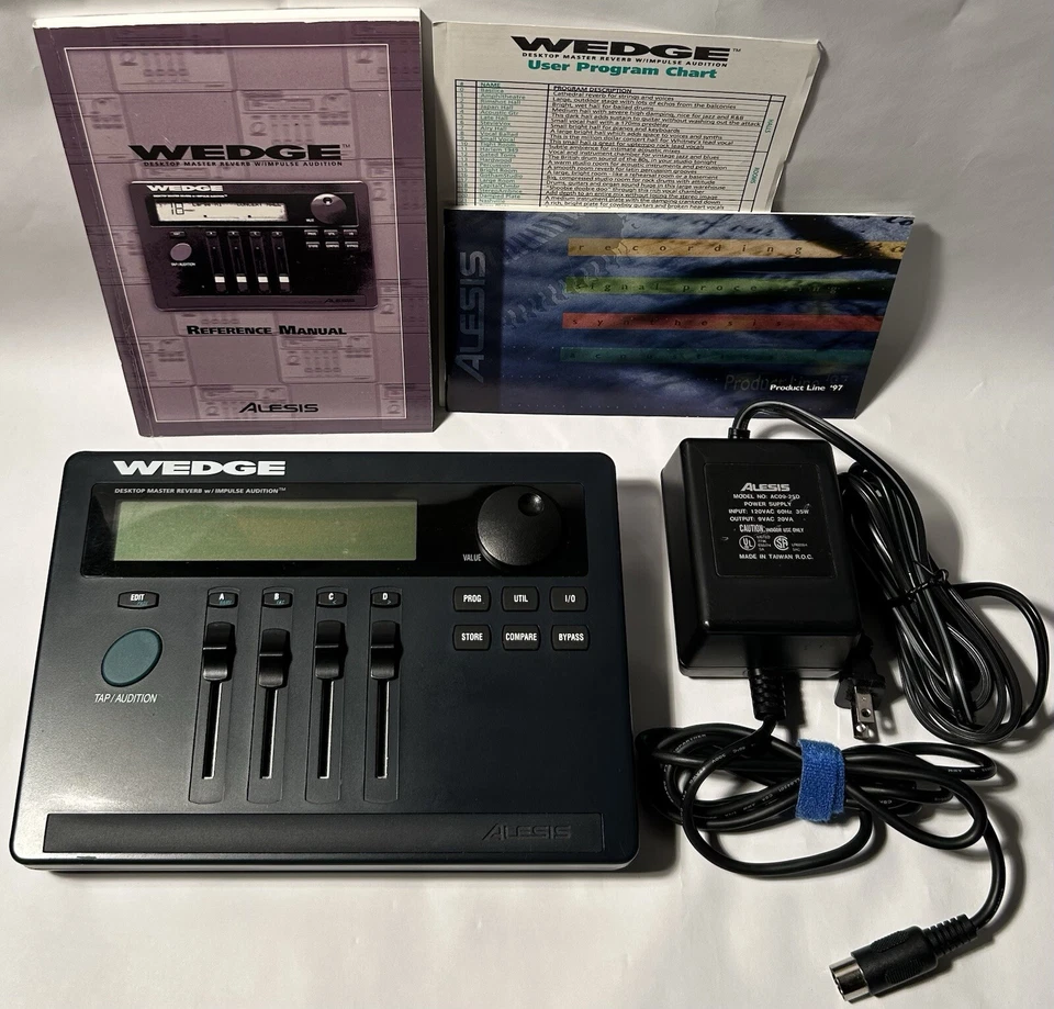 Alesis Wedge Desktop Master Reverb w / Impulse Audition Power Supply & Manual - Image 1 of 4