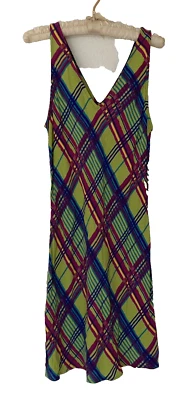 Jonathan Martin V Neck Sleeveless Sheath Multicolor Dress Size 11 - Image 1 of 4